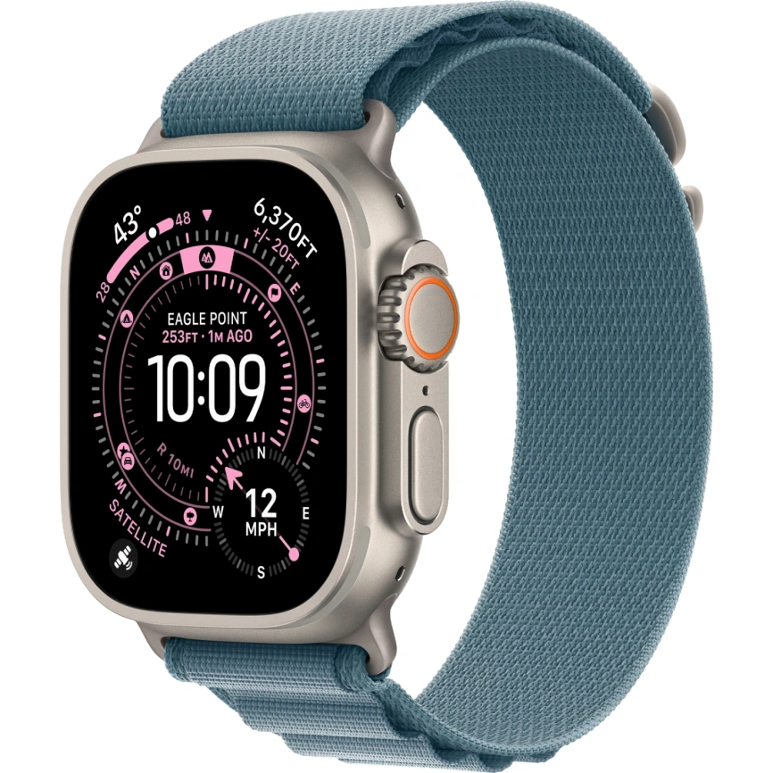 Смарт-часы Apple Watch Ultra 3 (2025) 49mm Natural Titanium Case with Light Blue Alpine Loop M фото 1
