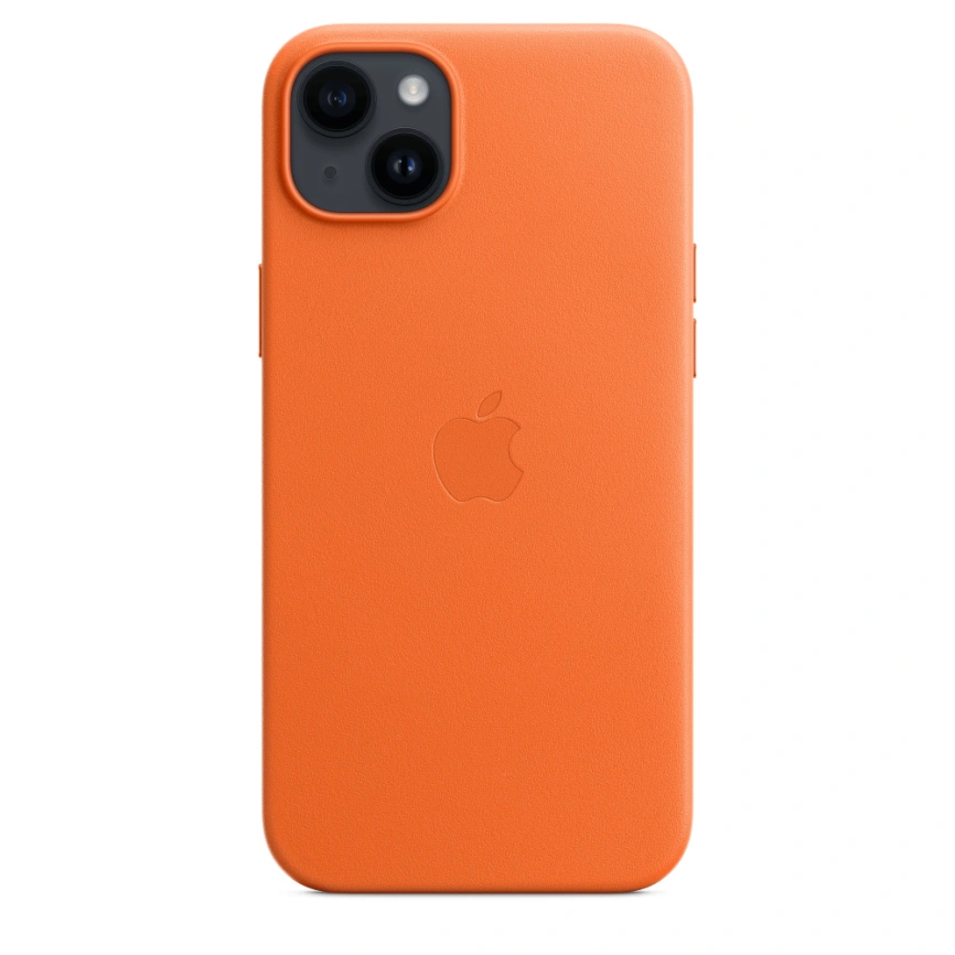 Кожаный чехол Apple MagSafe для iPhone 14 Orange фото 3