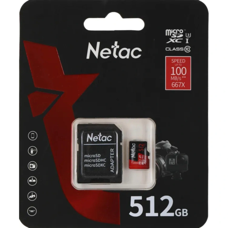 Карта памяти Netac SDXC class 10 (NT02P500PRO-512G-R) фото 2