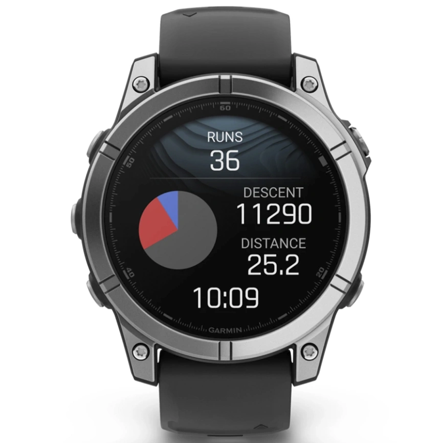 Смарт-часы Garmin Fenix E 47mm Amoled Stainless Steel With Black Silicone Band (010-03025-00) фото 6