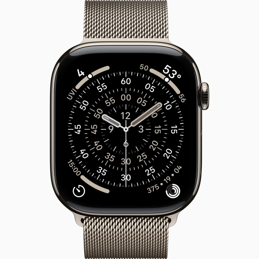 Смарт-часы Apple Watch Series 11 46mm Natural Titanium Case with Natural Milanese Loop фото 3