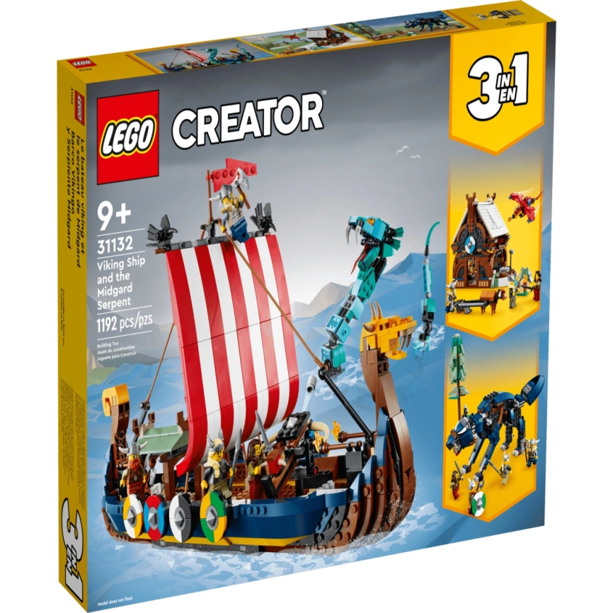 Конструктор LEGO Creator Viking Ship and the Midgard Serpent 31132 фото 2