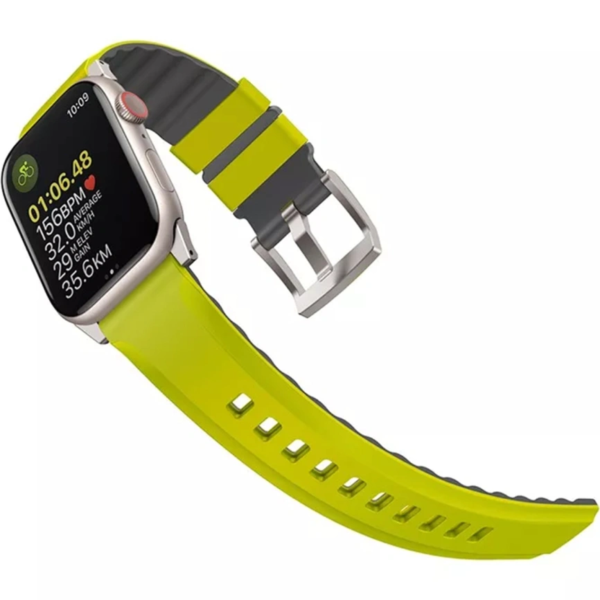 Ремешок Uniq Linus Airsoft Silicone 49mm Apple Watch Lime Green (49MM-LINUSLGRN) фото 2