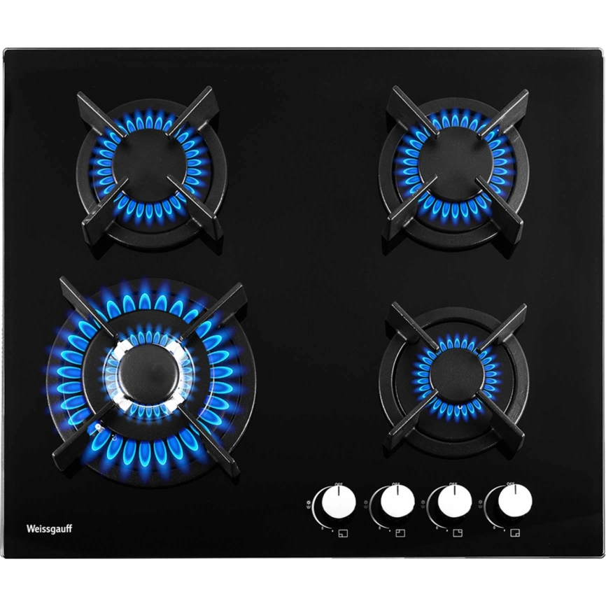 Газовая варочная панель Weissgauff HGG 640 BG Black фото 1