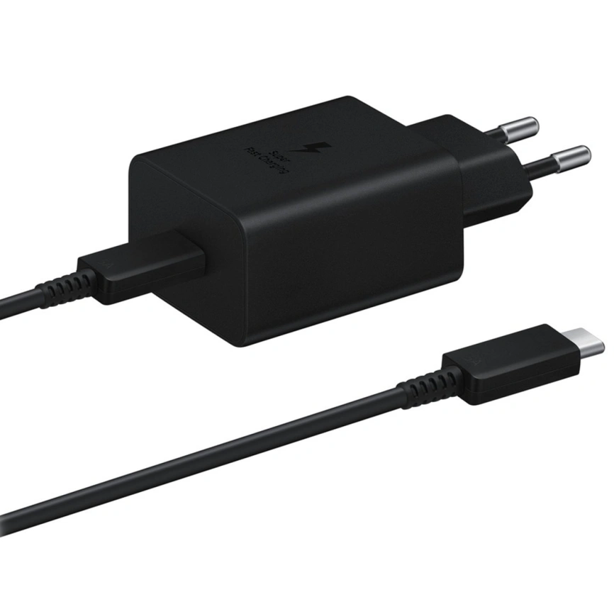 Сетевое зарядное устройство Samsung 45W PD USB-C EP-T4510 + Cable Black (EP-T4510XBEGRU) фото 1