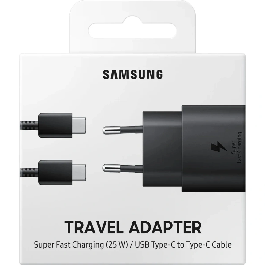 Сетевое зарядное устройство Samsung 25W USB-C EP-TA800 + Cable Black (EP-TA800XBEGWW) фото 2