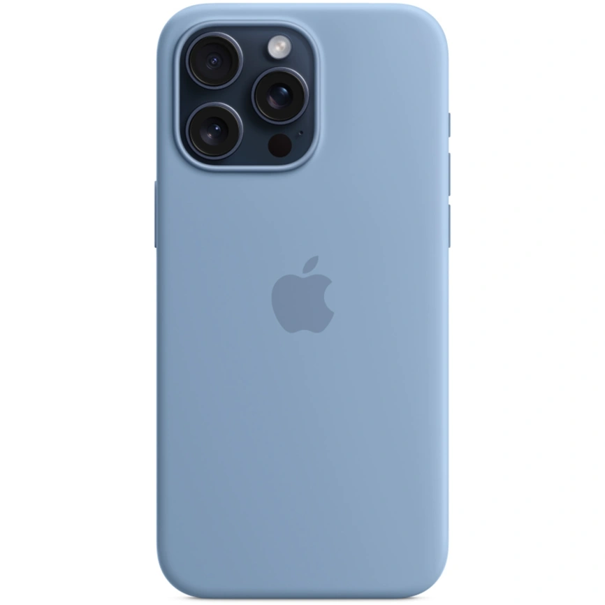 Силиконовый чехол Apple MagSafe для iPhone 15 Pro Winter Blue фото 3