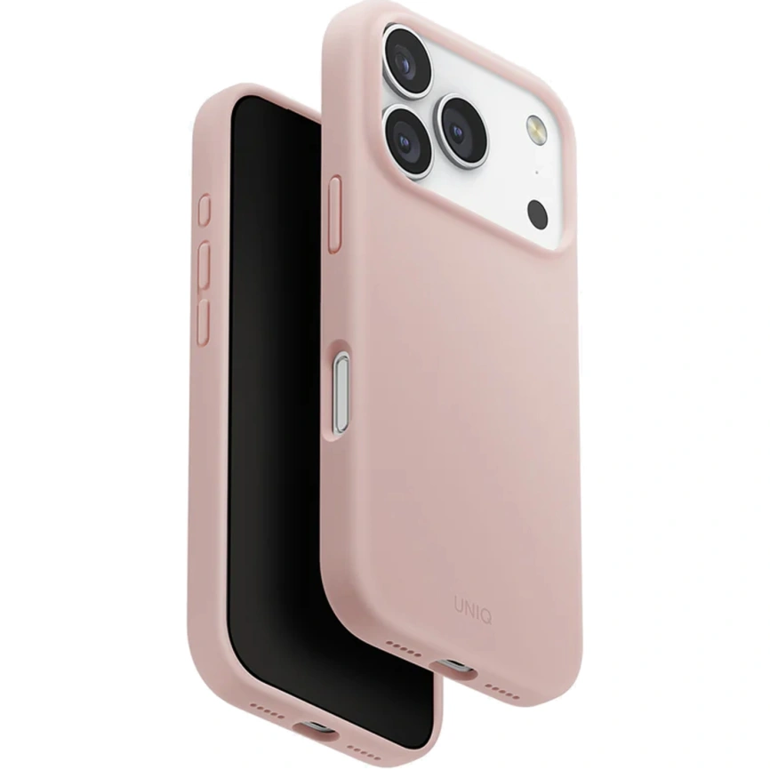 Чехол Uniq Lino Hybrid Silicone Case with MagClick для iPhone 17 Pro Blush Pink фото 1