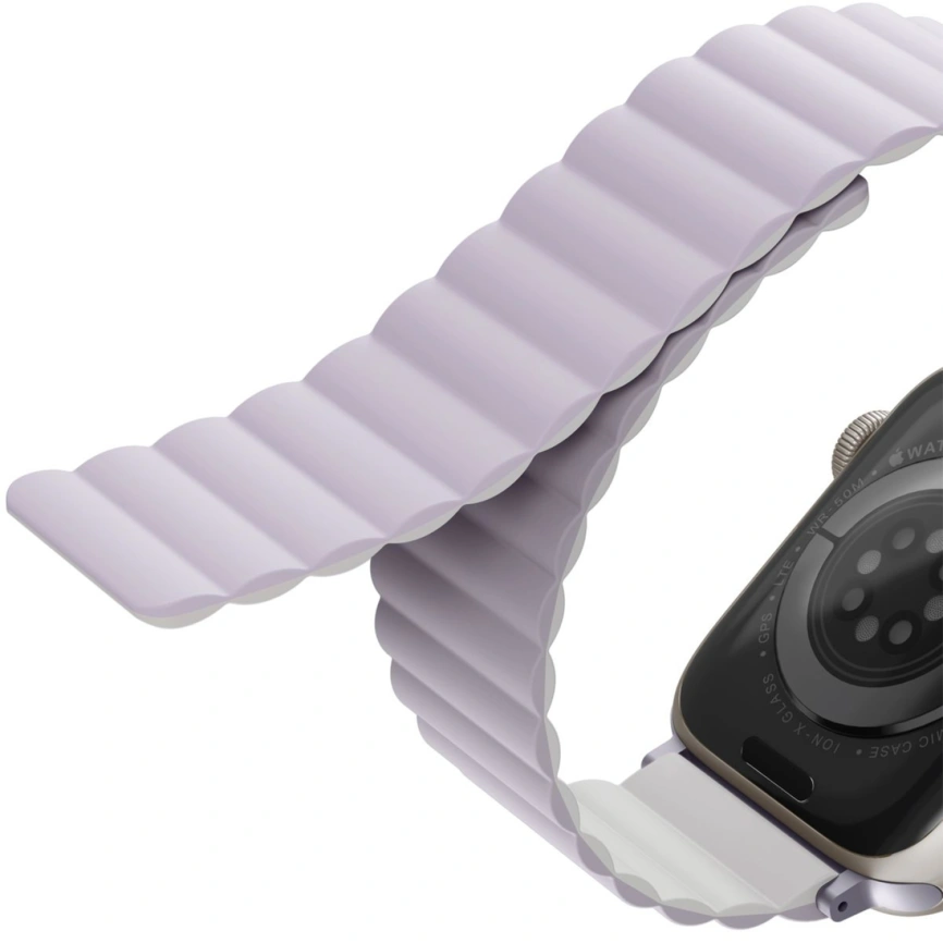 Ремешок Uniq Revix reversible Magnetic для Apple Watch 44/45/49 Lilac/White фото 4