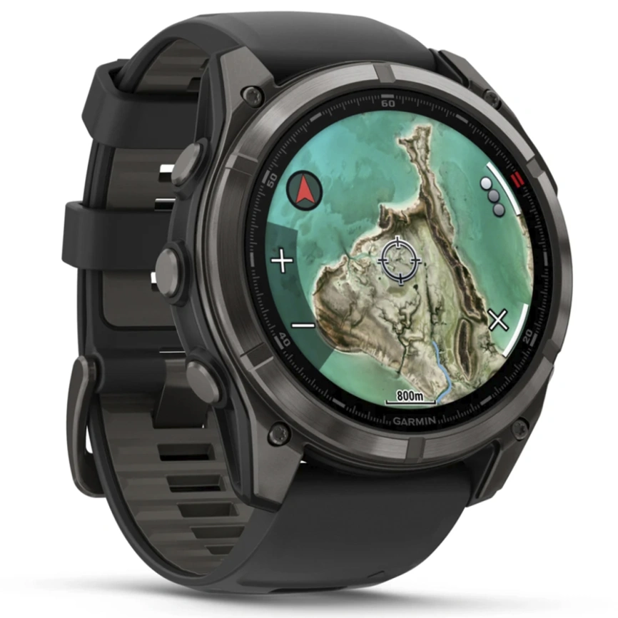 Смарт-часы Garmin Fenix 8 Pro 51mm Microled Sapphire Lens Carbon Grey DLC Tinanium With Black/Pebble Gray Silicone (010-03380-01) фото 4