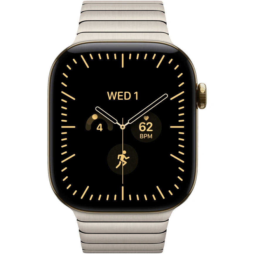 Смарт-часы Apple Watch Series 12 46mm Radiant Gold Titanium Case with Natural Link Bracelet фото 3