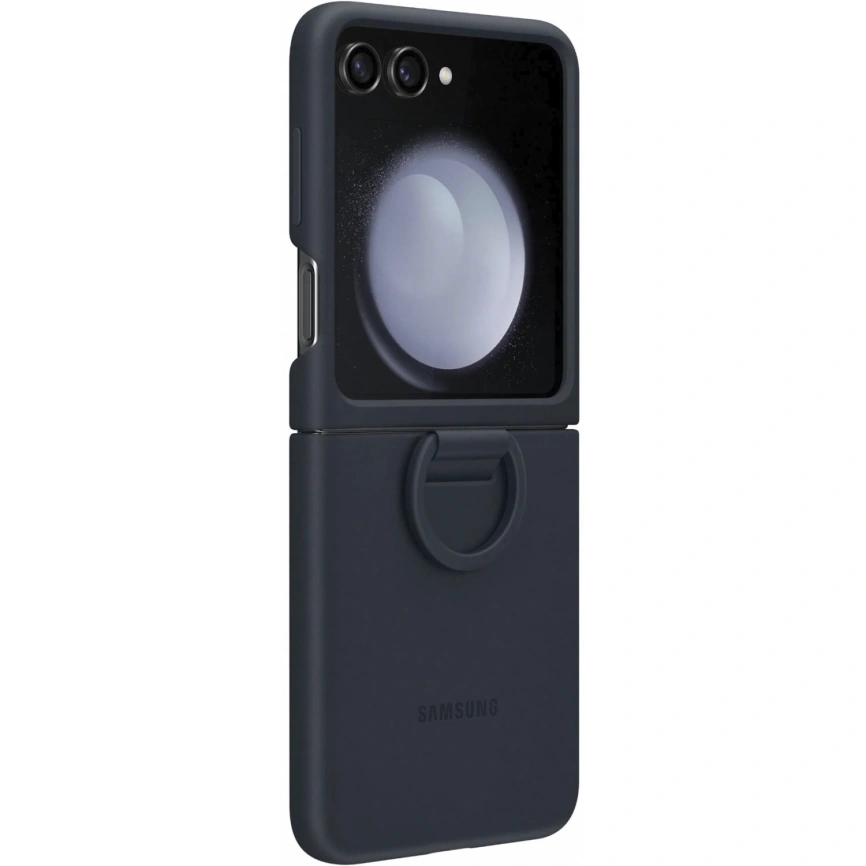 Чехол Samsung Series для Galaxy Z Flip 5 Silicone Case with Ring Indigo фото 3