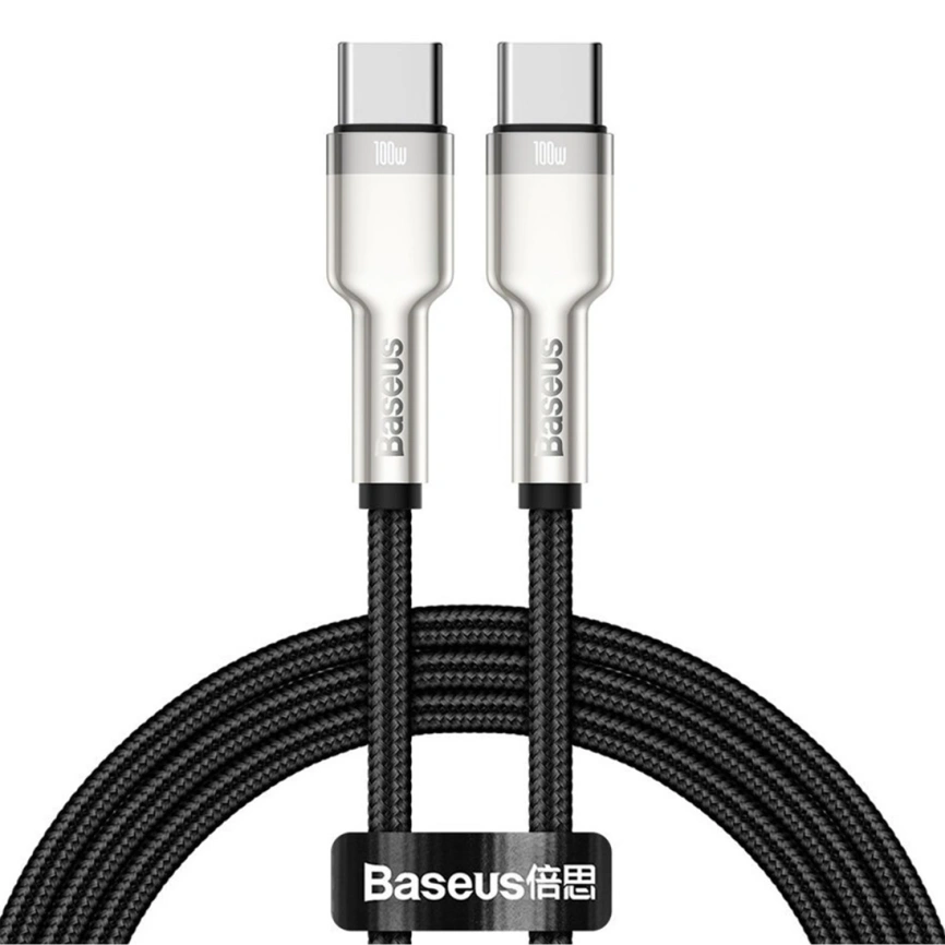 Кабель Baseus USB-C/USB-C 100W 1m CATJK-C01 Black фото 1