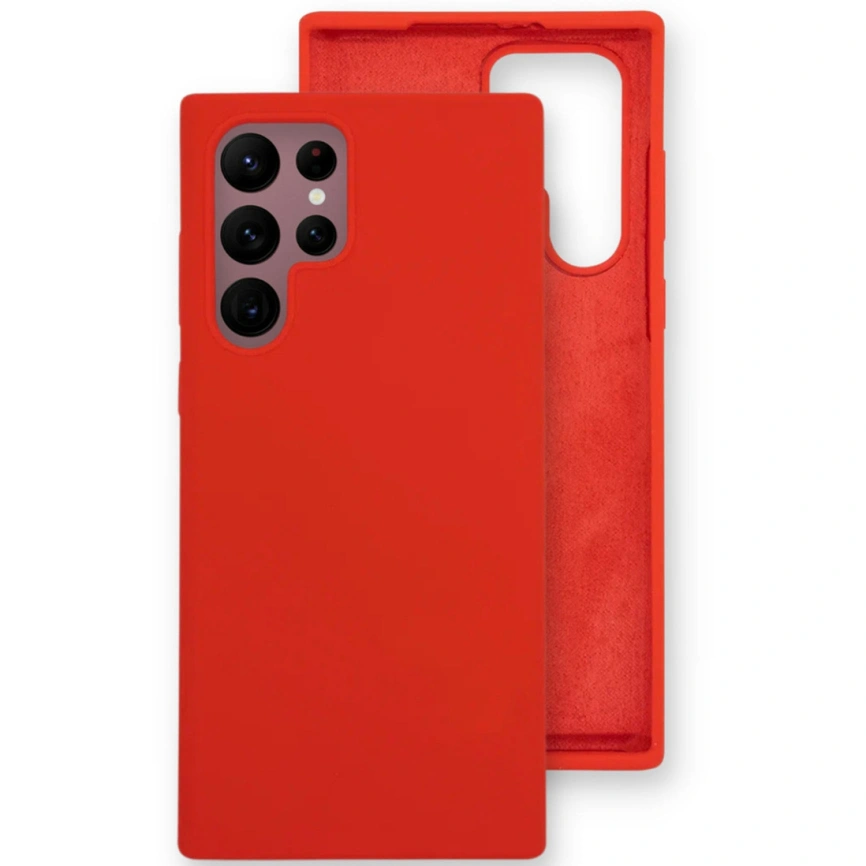 Чехол Silicon Silicone Cover Galaxy S22 Ultra Red фото 1