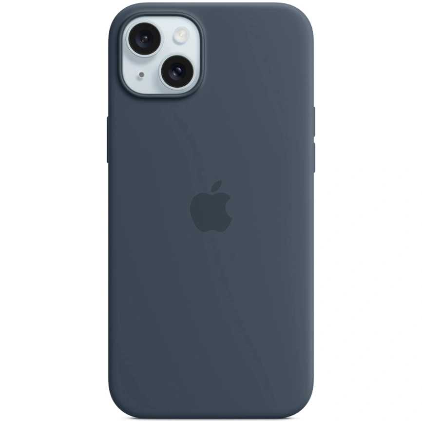 Силиконовый чехол Apple MagSafe для iPhone 15 Storm Blue фото 1
