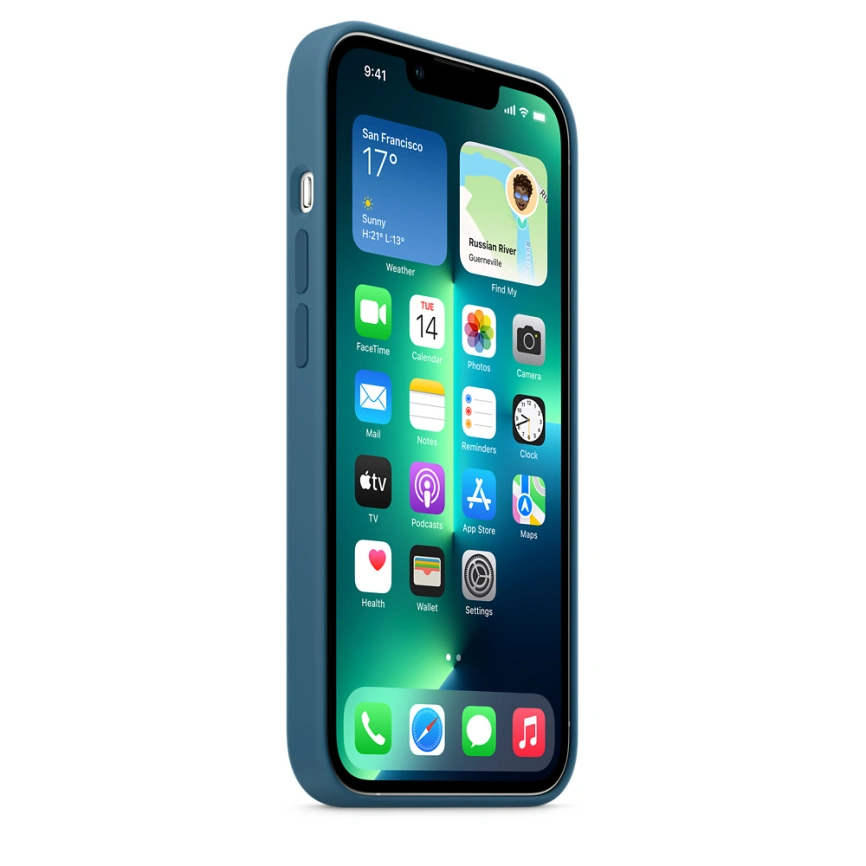Силиконовый чехол Apple MagSafe для iPhone 13 Pro Polar Blue фото 2
