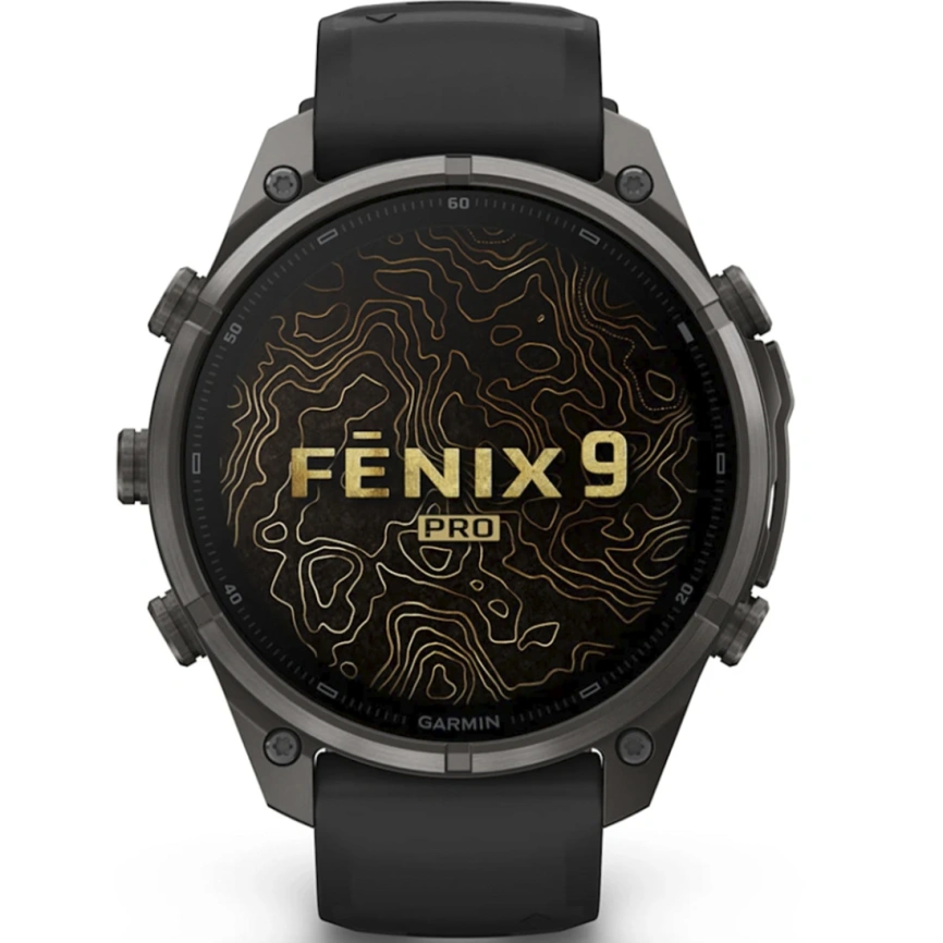 Смарт-часы Garmin Fenix 9 Pro 47mm Amoled (010-04336-11) Carbon Gray DLC Titanium with Black/Pebble Gray Silicone Band (inReach) фото 9