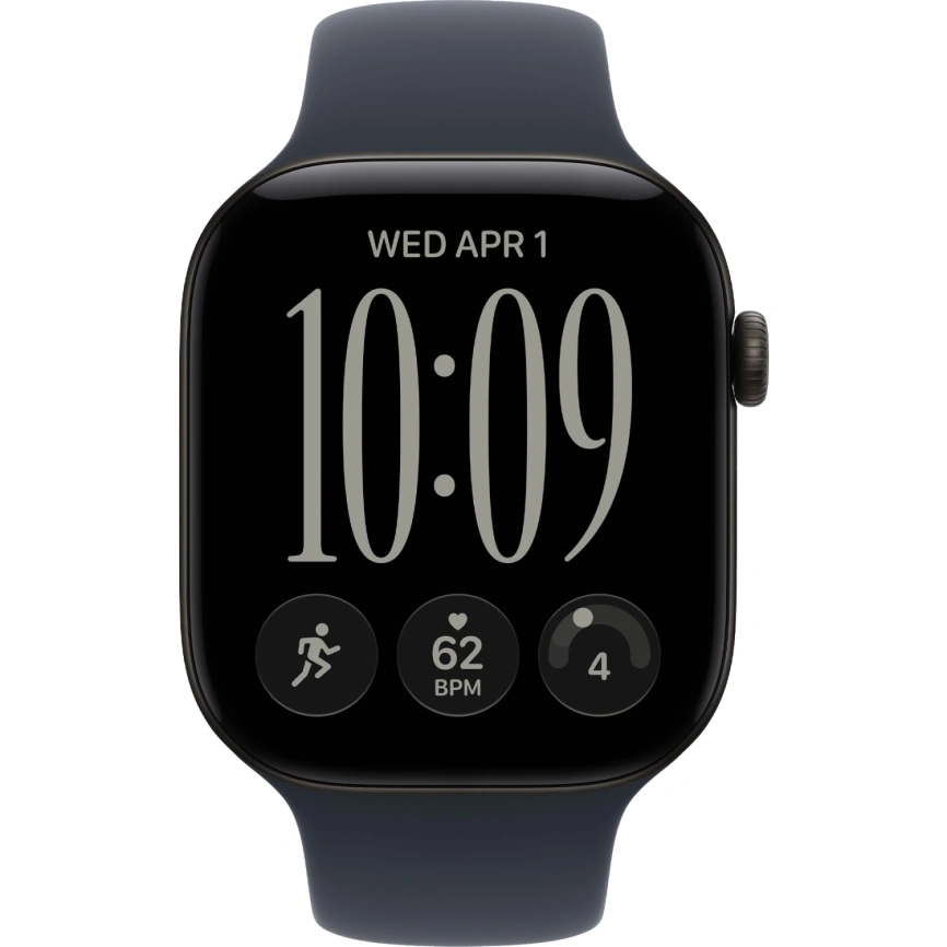 Смарт-часы Apple Watch Series 12 46mm Black Aluminum Case with Navy Blue Sport Band S/M фото 3