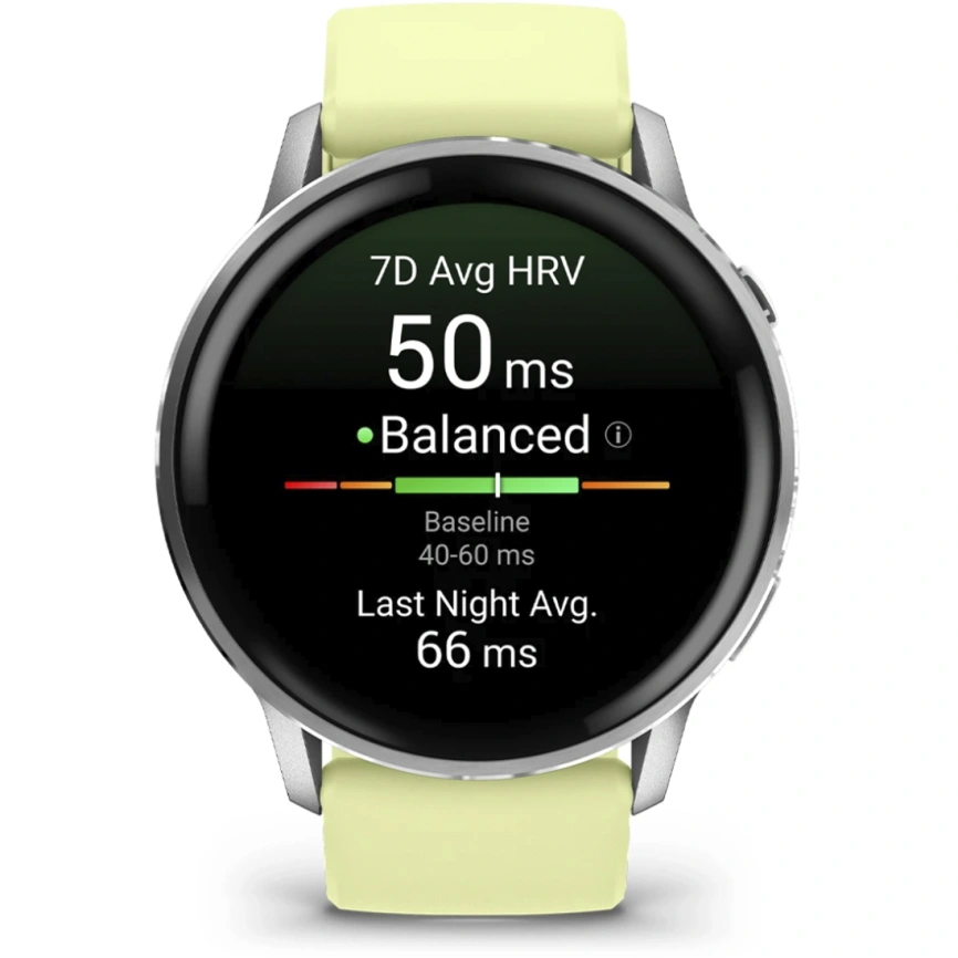 Смарт-часы Garmin Venu 4 45mm Silver Bezel With Citron Silicone Band (010-03014-02) фото 8