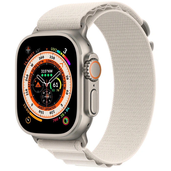 Смарт-часы Apple Watch Ultra GPS + Cellular 49mm Titanium Case with Starlight Alpine Loop S (MQFA3) фото 1