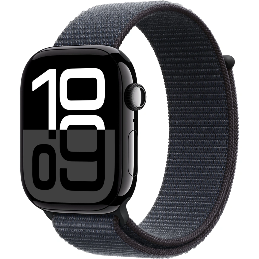 Смарт-часы Apple Watch Series 10 42mm Jet Black Aluminum Case with Ink Sport Loop фото 1