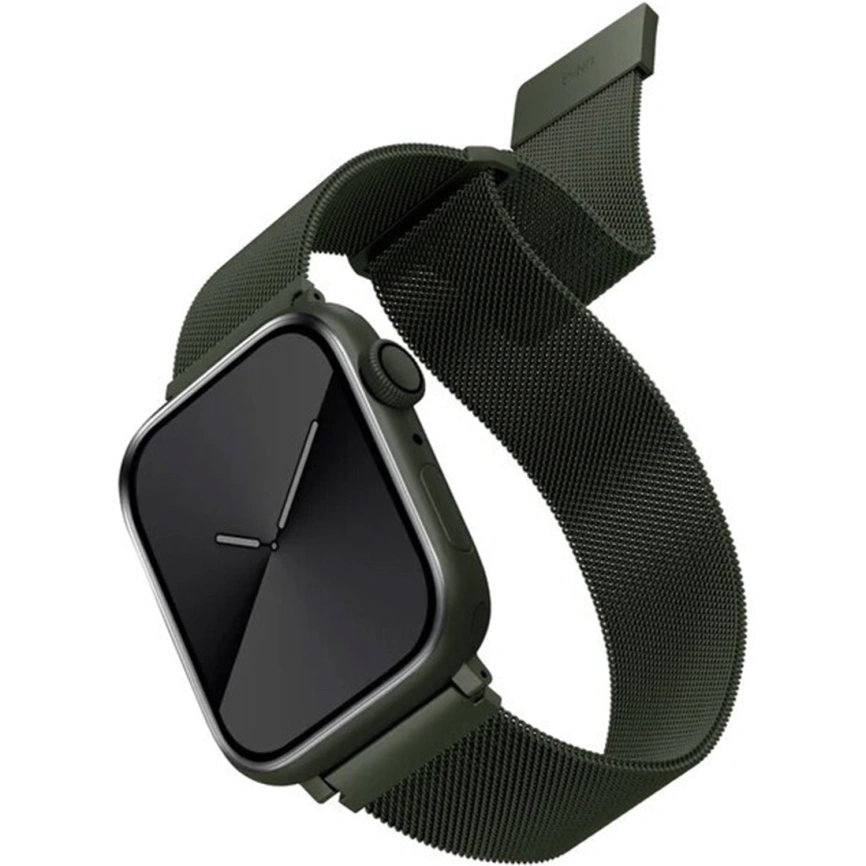 Ремешок Uniq Dante Strap Mesh Steel для Apple Watch 44/45/49 Green фото 1