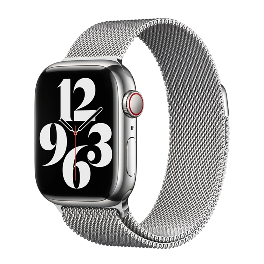 Ремешок Apple Watch 45mm Silver Milanese Loop фото 2