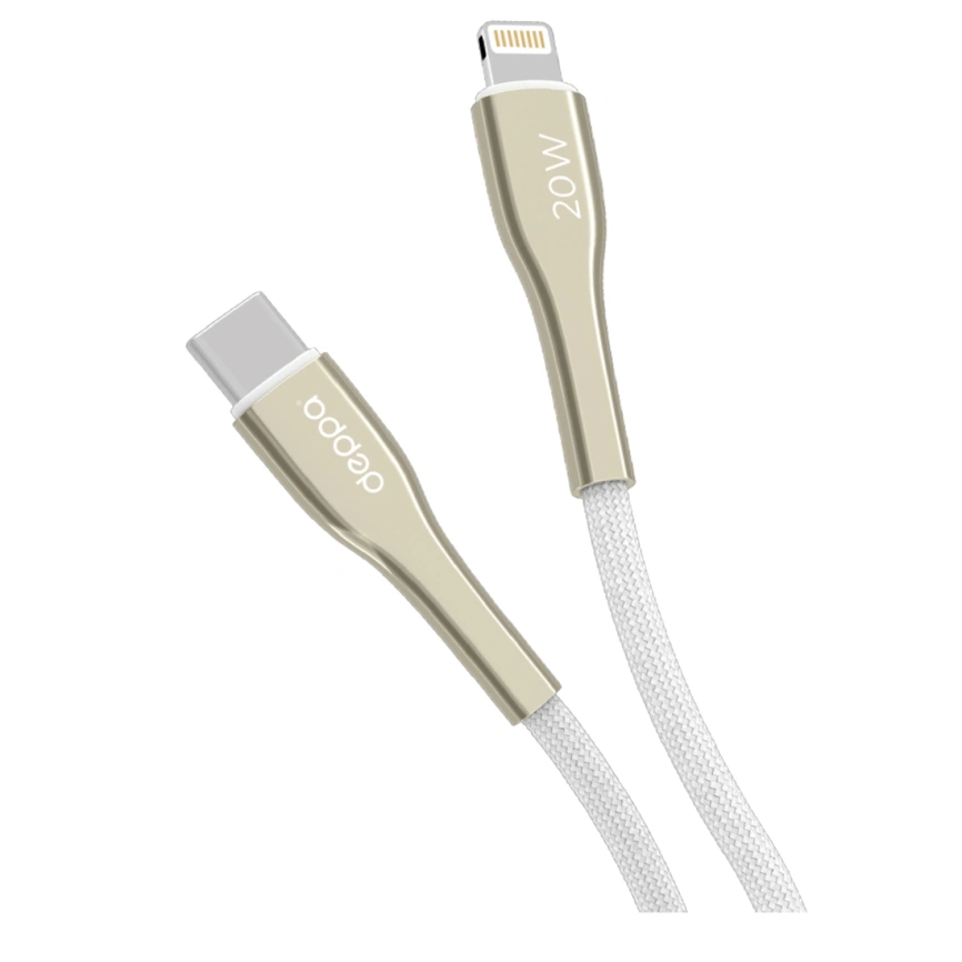 Кабель Deppa USB-C/Lightning 1m 72525 White фото 2
