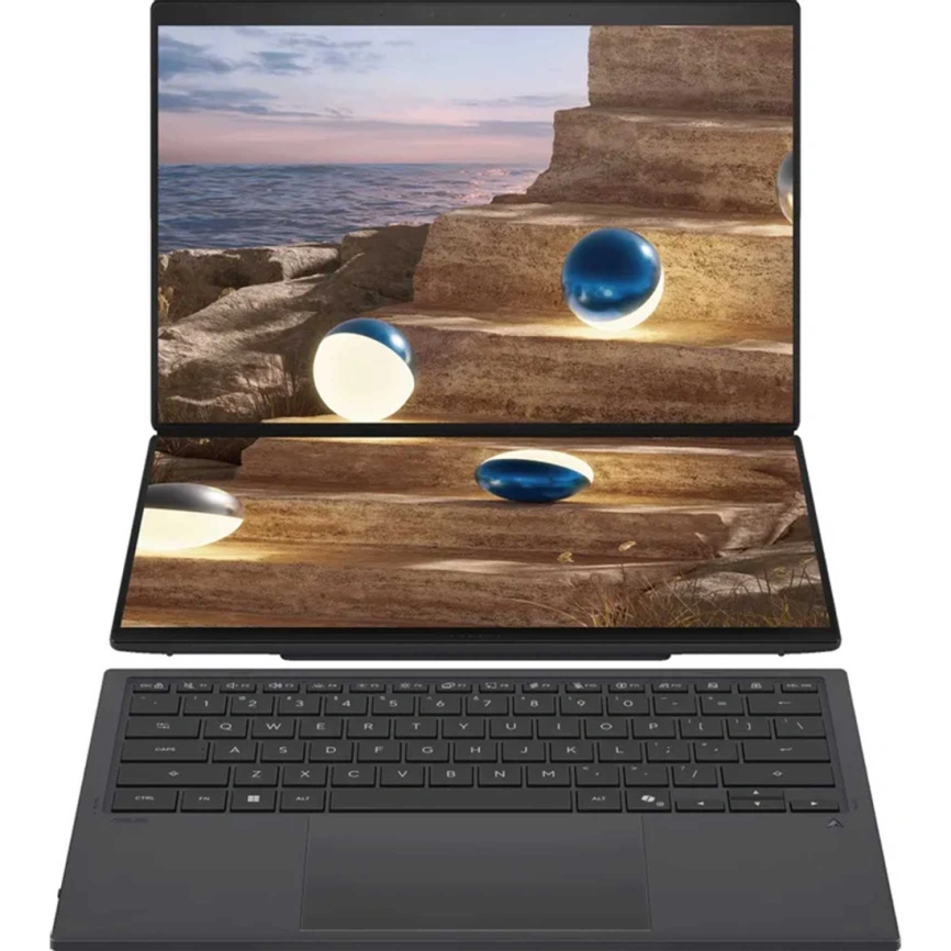 Ноутбук ASUS Zenbook Duo UX8407AA-SN538X 14 OLED/X9 378H Ultra/32GB/1TB SSD (90NB16V1-M00VU0) Inkwell Gray фото 1