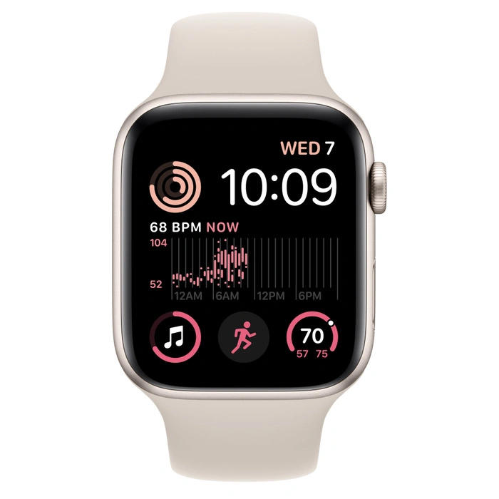 Смарт-часы Apple Watch Series SE GPS 44mm Starlight Sport Band (MNJX3) фото 2