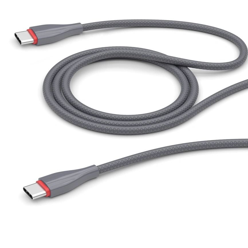 Кабель Deppa USB-C/USB-C 1m 72398 Gray фото 1