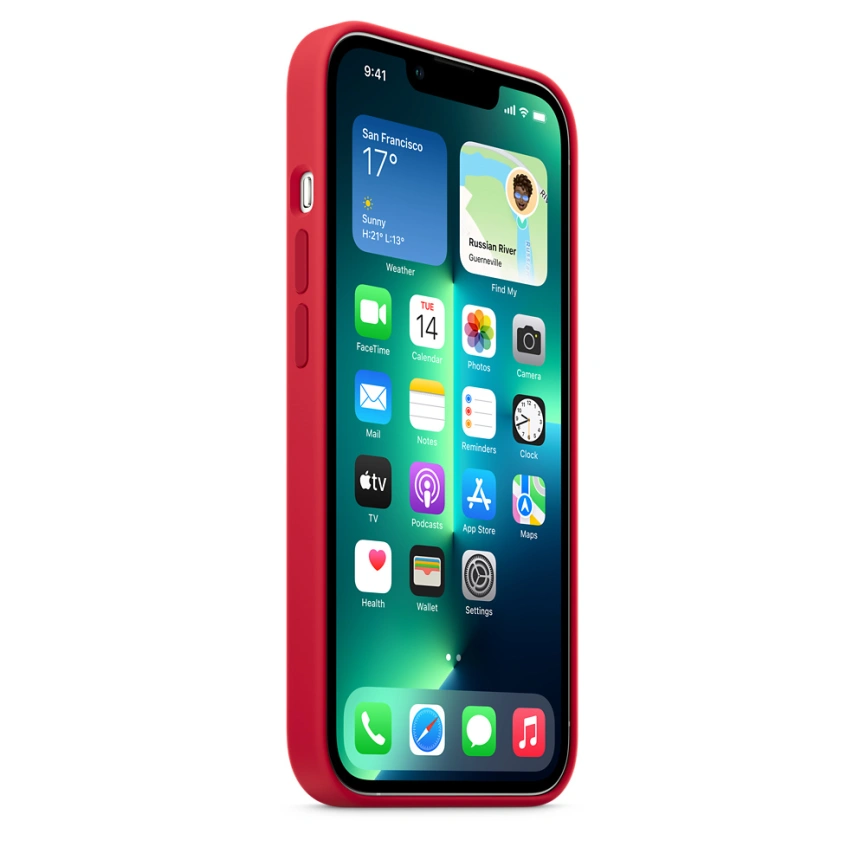 Силиконовый чехол Apple MagSafe для iPhone 13 Pro Red фото 2