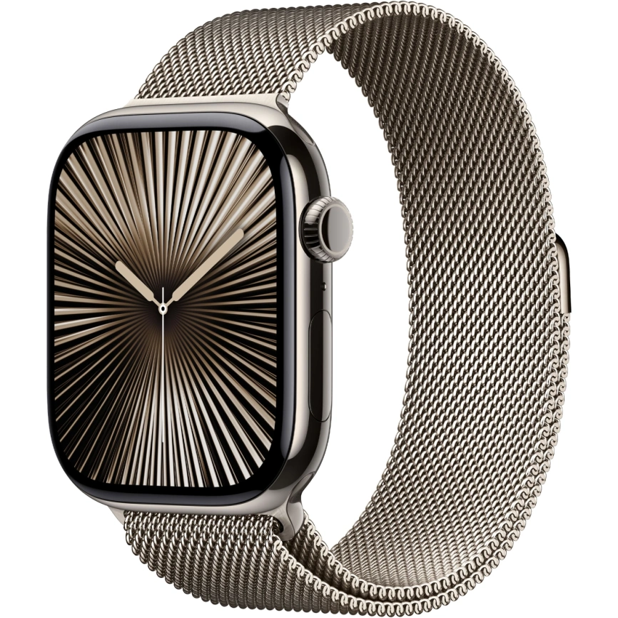 Смарт-часы Apple Watch Series 10 42mm Natural Titanium Case with Natural Milanese Loop фото 1