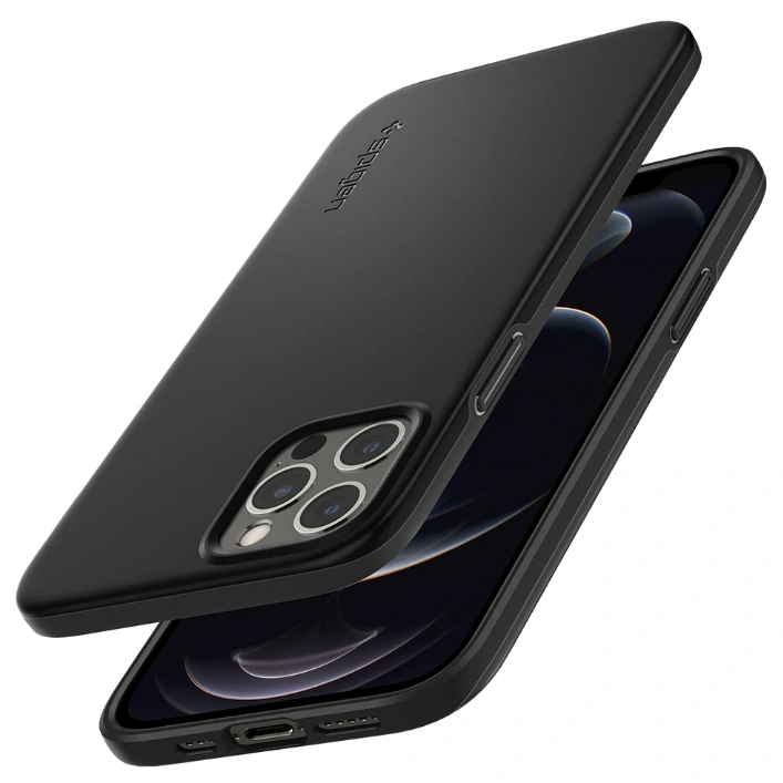 Чехол Spigen Thin Fit для iPhone 12/12 Pro (ACS01696) Black фото 5