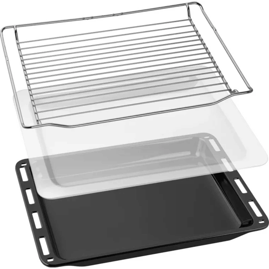 Встраиваемый компактный духовой шкаф с СВЧ Weissgauff OE 4551 DB Black Edition Black фото 6