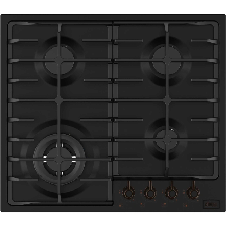 Газовая варочная панель Korting HG 674 CTCN Matte Black/Copper фото 1
