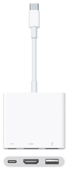 Переходник для iPad, MacBook Apple USB Type-C Digital AV Multiport (MUF82ZM/A) 0.2 м White фото 1