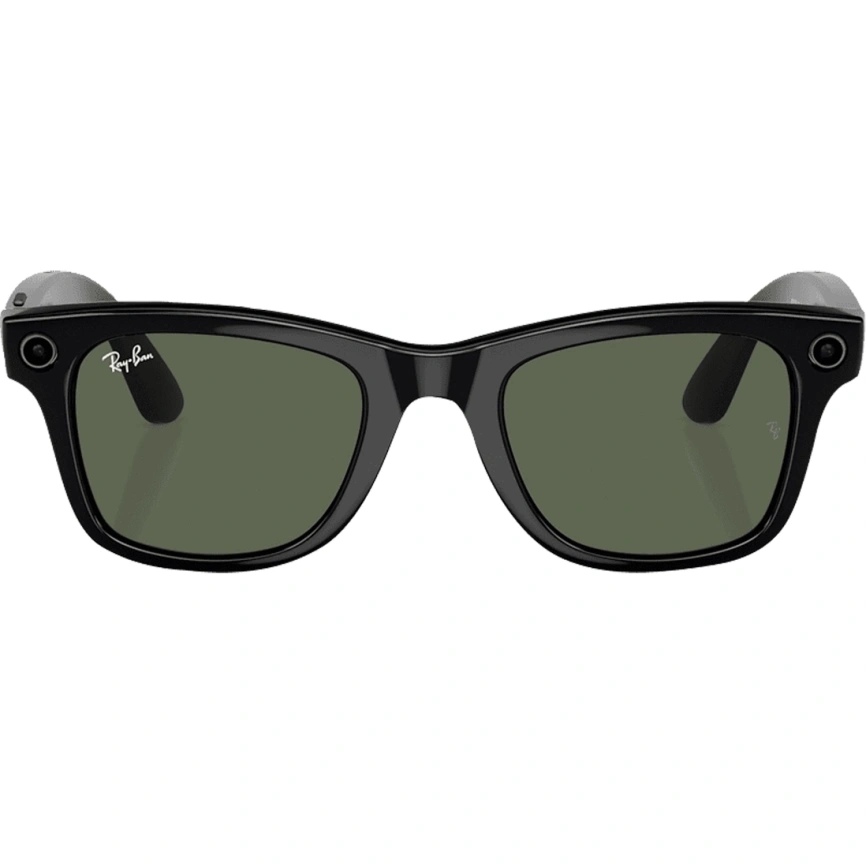 Умные очки Ray-Ban Wayfarer Shiny Black/G-15 (RW4006) M Green фото 5