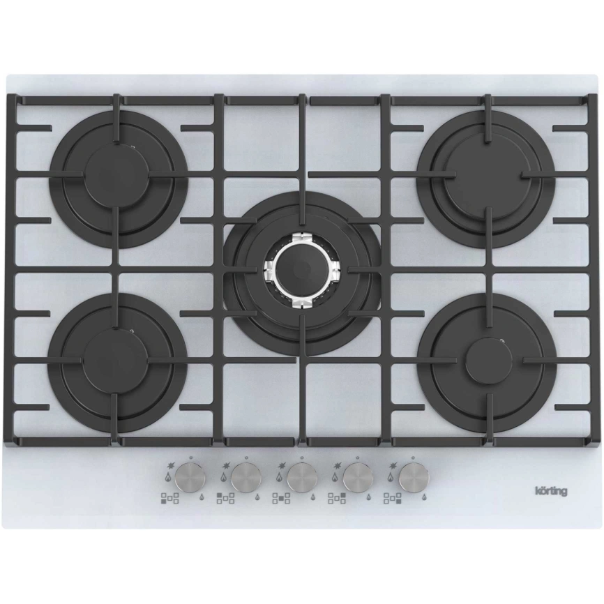 Газовая варочная панель Korting HGG 7835 CTW White фото 1