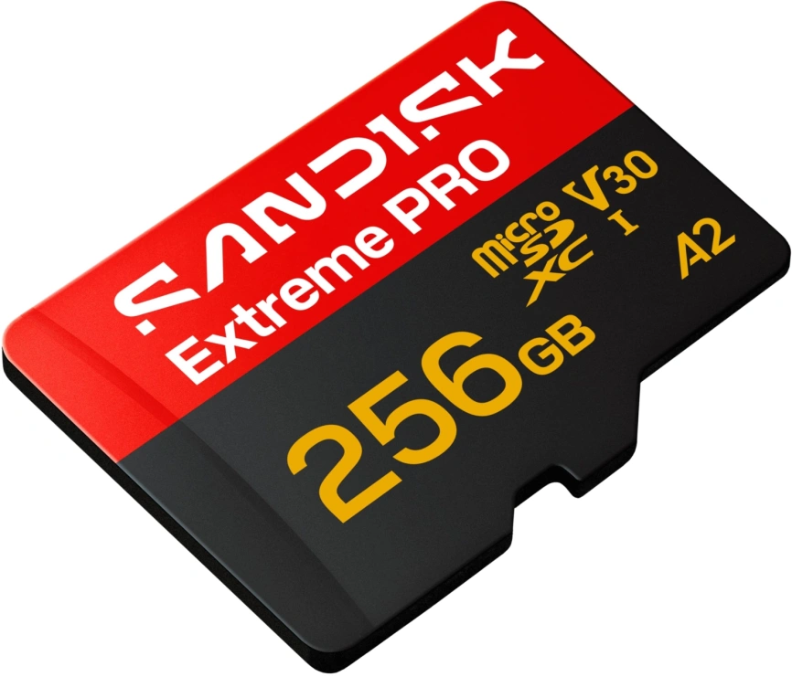 Карта памяти Sandisk Extreme Pro 256GB MicroSDXC Class 10/UHS-1/U3/V30 A2 SDSQXCJ-256G-GS6MA фото 2