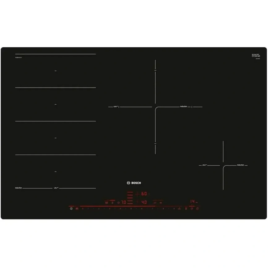 Индукционная варочная панель Bosch Serie 8 PXE801DC1E Black фото 1