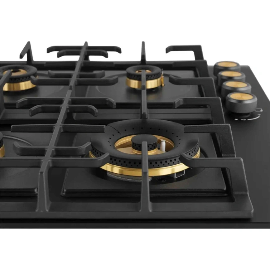 Газовая варочная панель Weissgauff HGG 641 BV Volcano Burner Nano Matt Glass Black фото 5