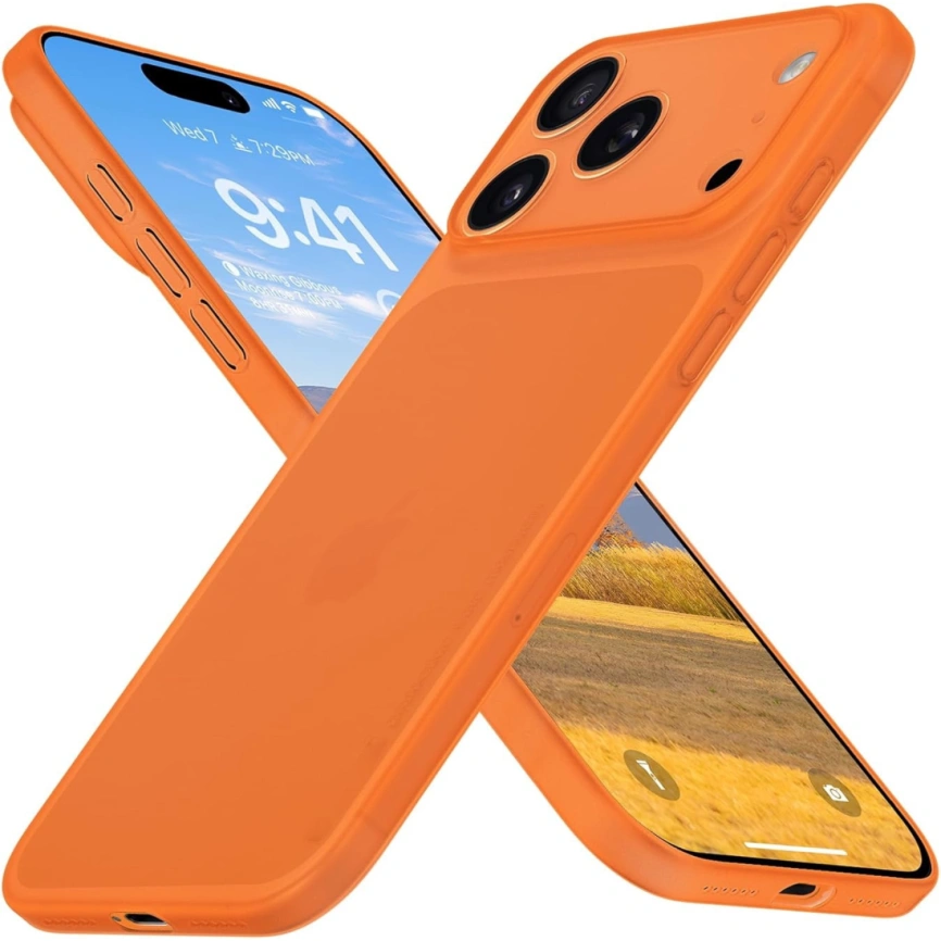 Чехол Gurdini Super Slim 0.3 mm для iPhone 17 Pro Max Orange фото 1