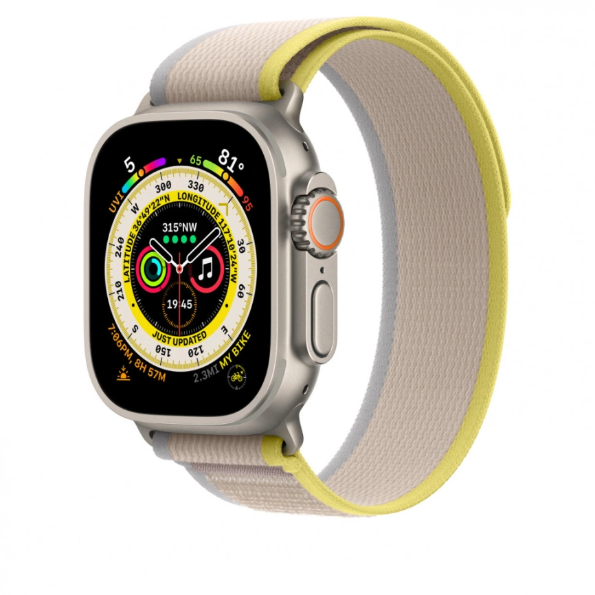 Ремешок Apple Watch Ultra 49mm Yellow/Beige Trail Loop M/L фото 3