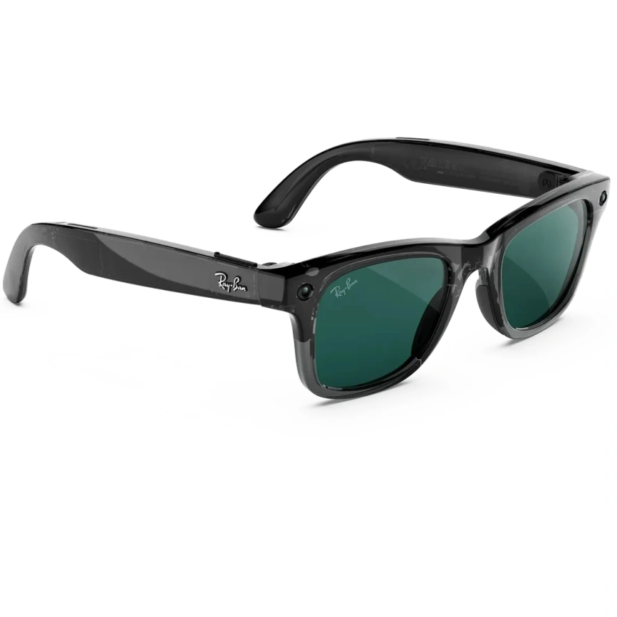 Умные очки Ray-Ban Wayfarer (Gen 3) Transparent Black Large Transitions Aquamarine фото 5