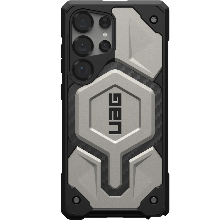 Чехол UAG MagSafe Monarch Pro для Samsung Galaxy S25 Ultra Titanium фото 1