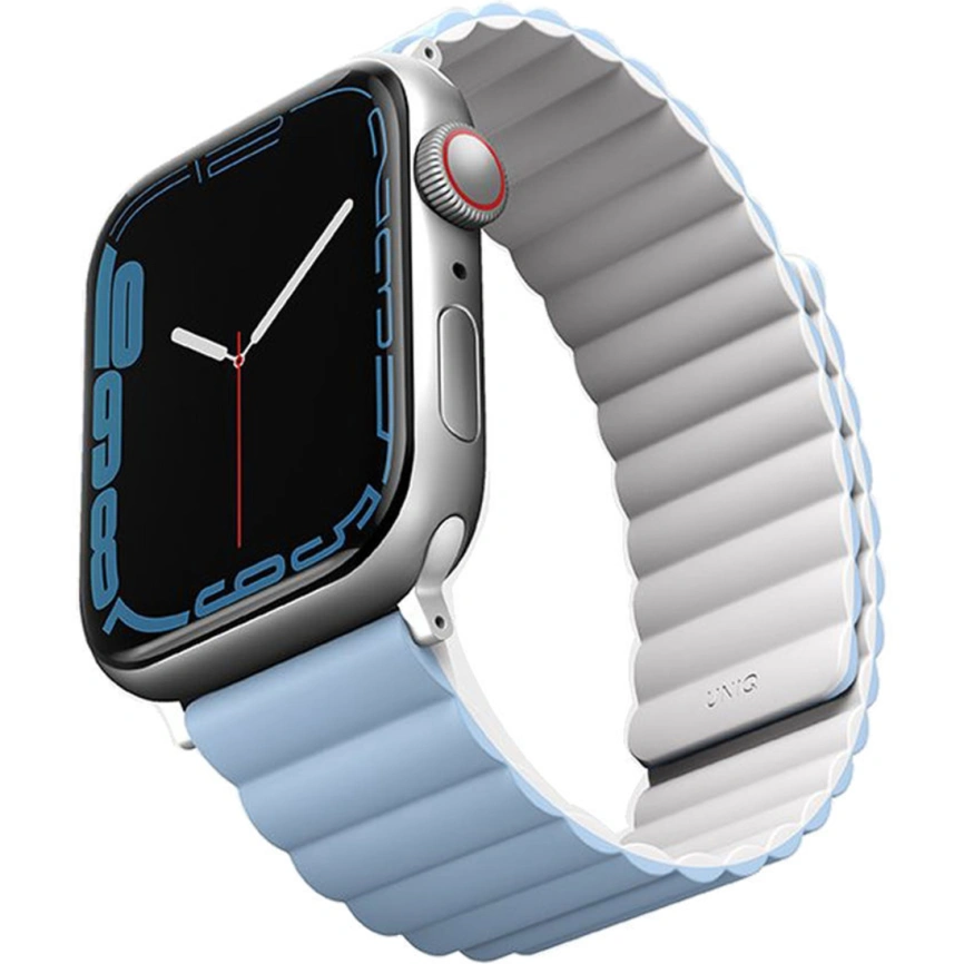 Ремешок Uniq Revix reversible Magnetic для Apple Watch 38/40/41 White/Arctic Blue фото 4