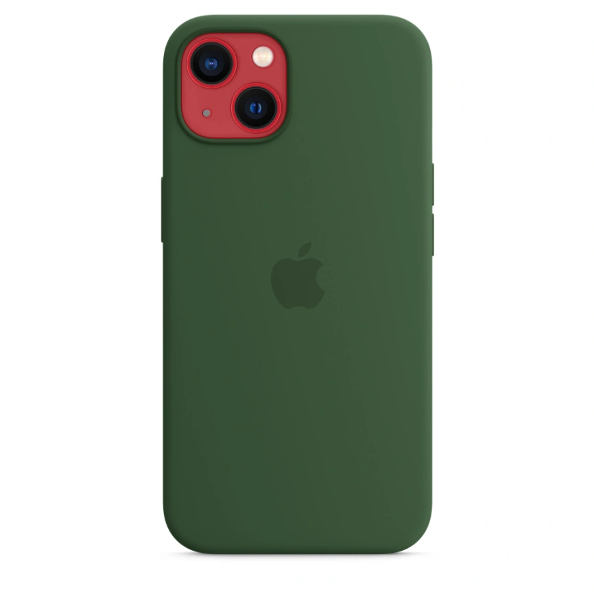 Силиконовый чехол Apple MagSafe для iPhone 13 Зелёный клевер фото 3