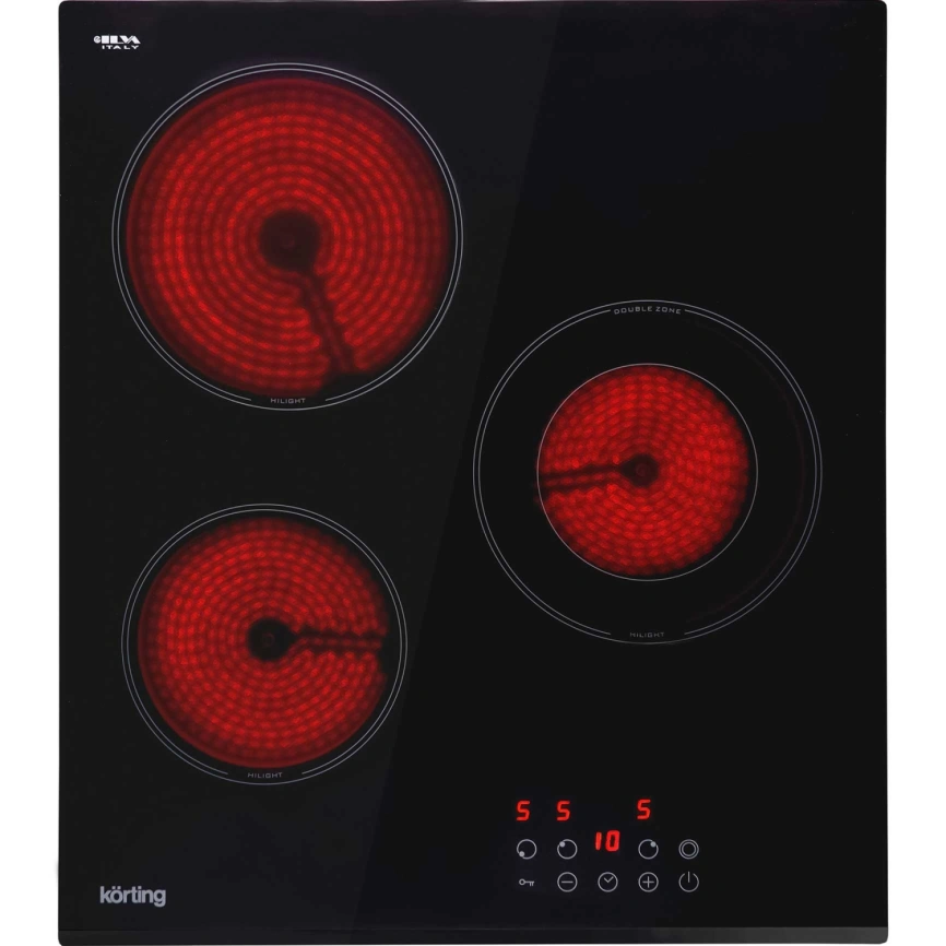 Электрическая варочная панель Korting HK 42034 B Black фото 1