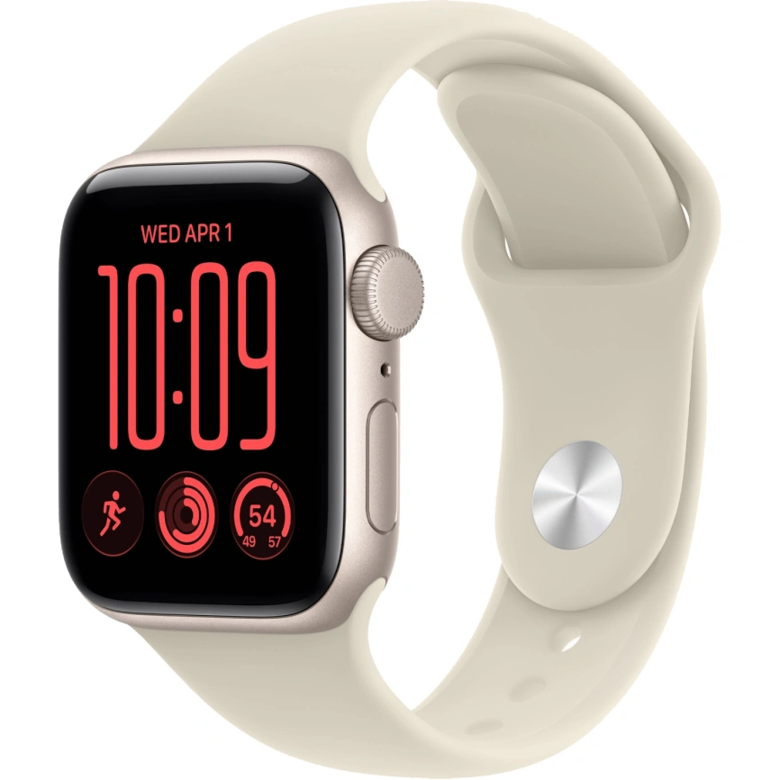 Смарт-часы Apple Watch SE (2026) 44mm Starlight Aluminum Sand Sport Band M/L фото 1